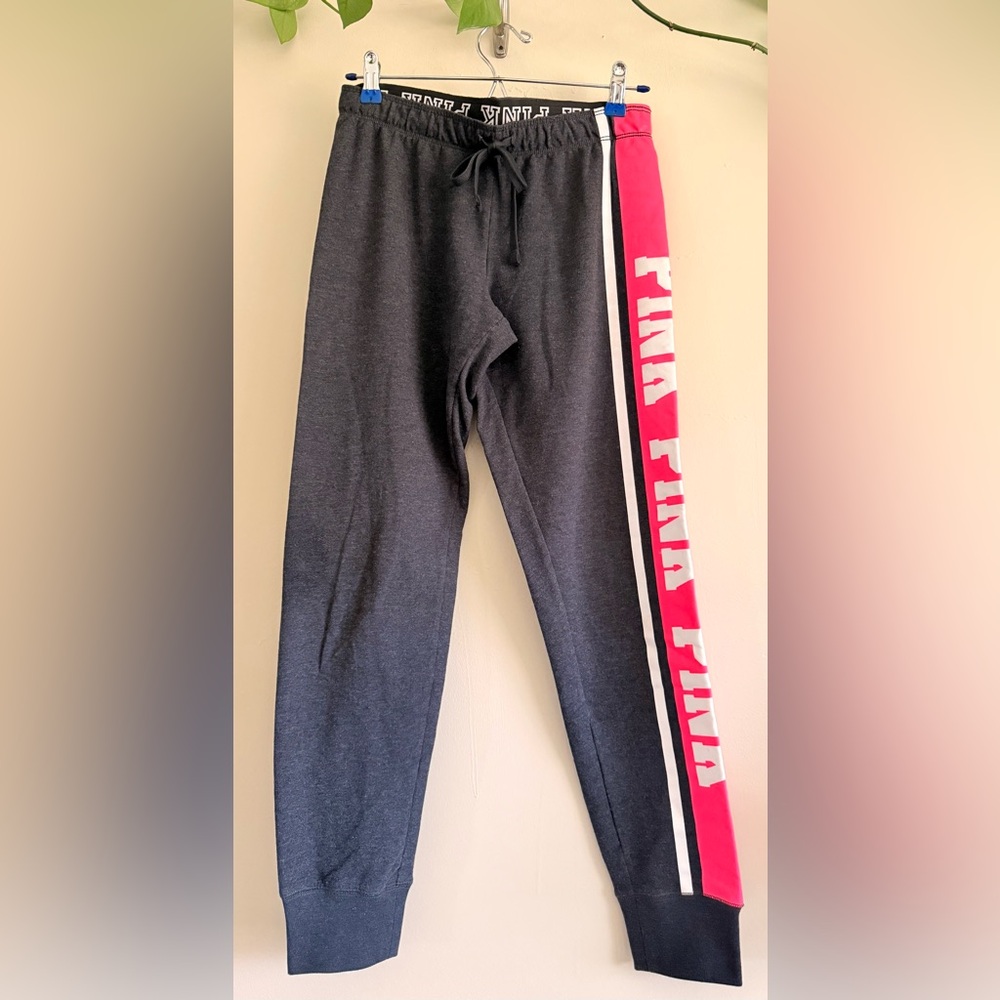 PINK‎ Victoria's Secret Charcoal Joggers size small